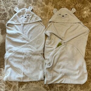 Kea Babies White Hooded Baby Towel with Bear Ears
